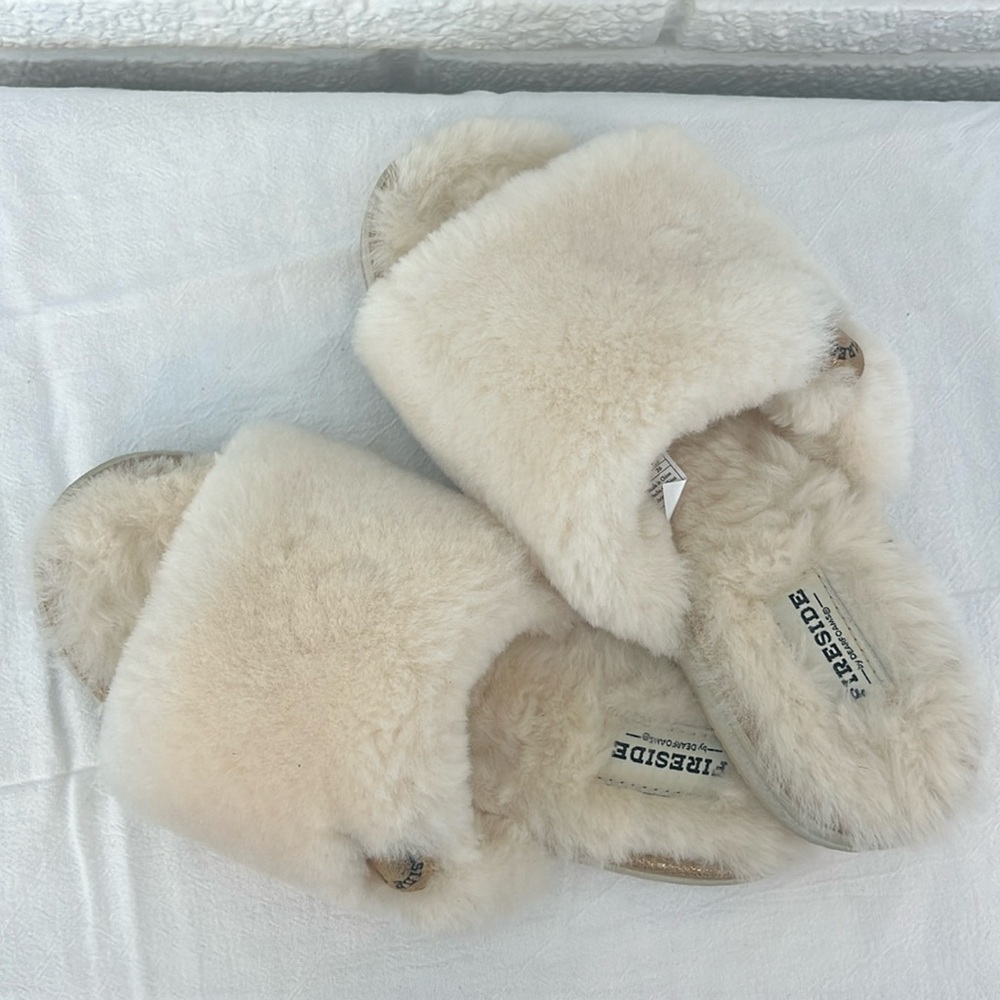 Fireside by dearfoams faux fur slippers